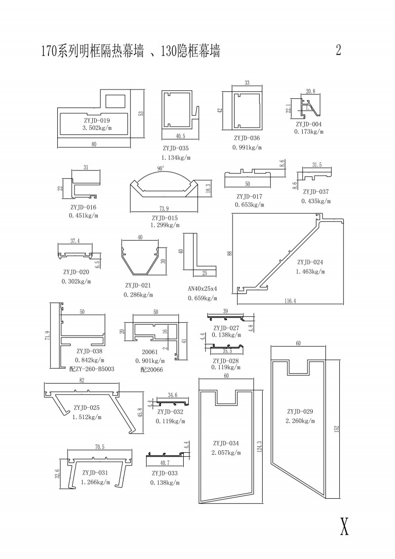 170 series visible frame insulation curtain wall,130 hidden frame curtain wall